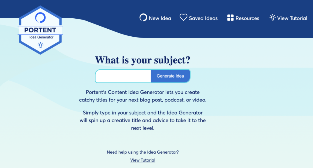 portent blog idea generator