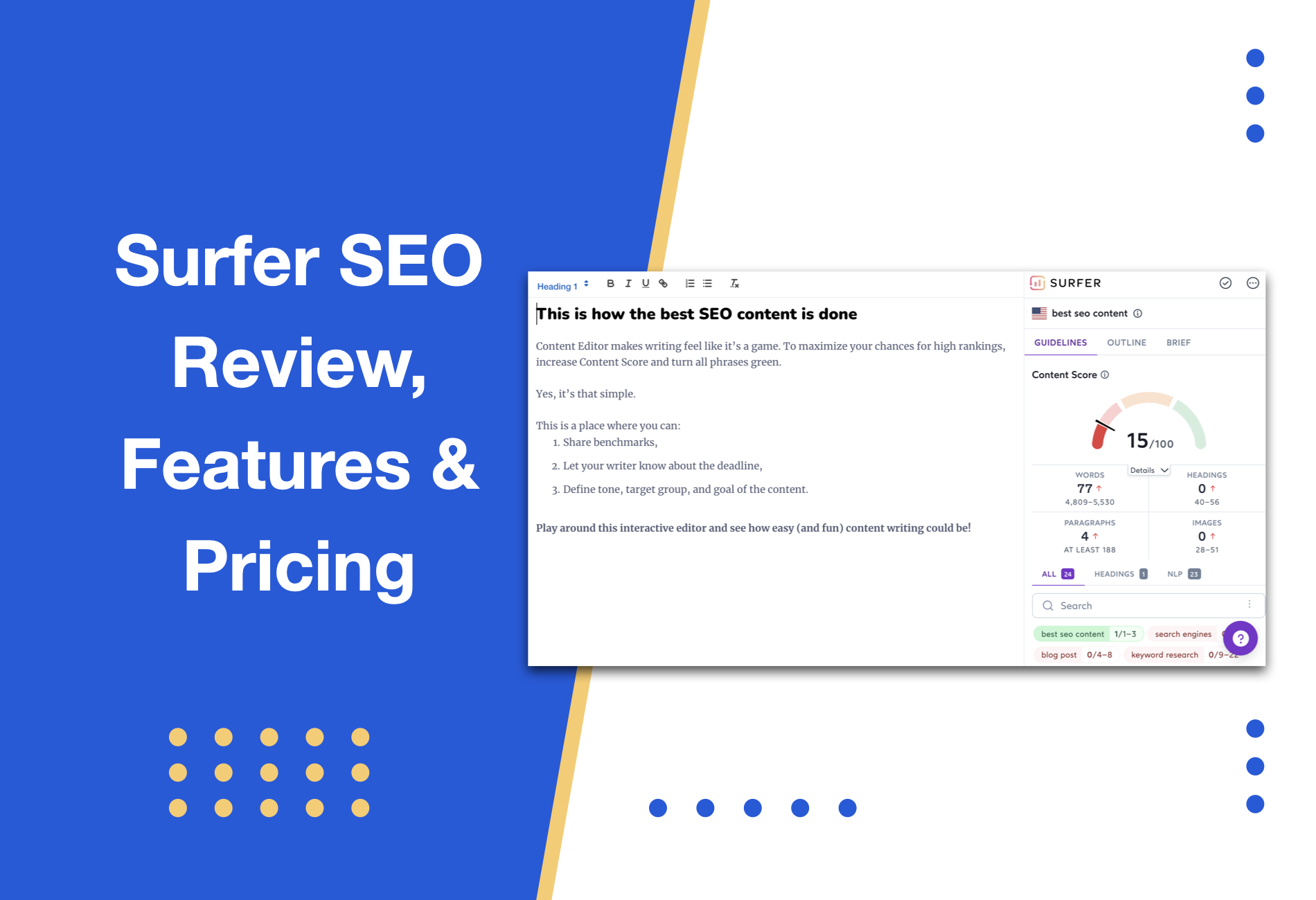 Surfer SEO Review & Pricing [2024 Guide]